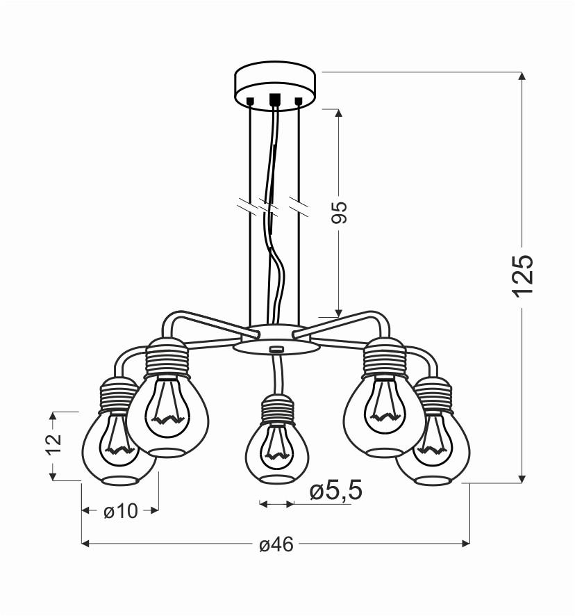 Pendelleuchte 35-07711 Gliva - Chromfarben, KONVENTIONELL, Metall (46/46/125cm)