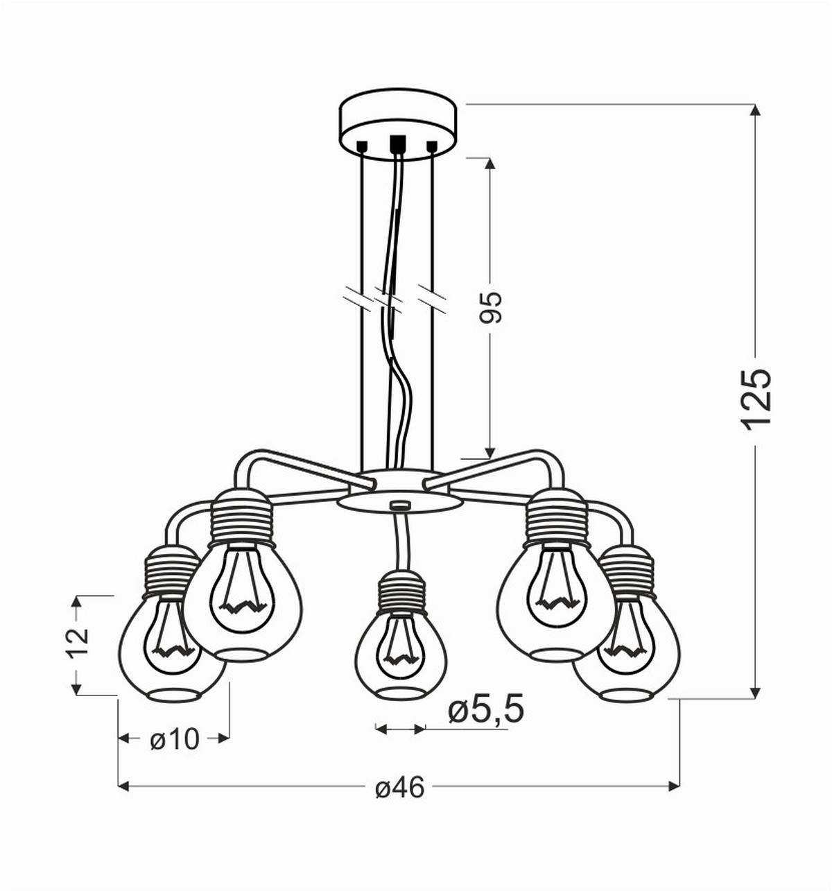 Pendelleuchte 35-07711 Gliva - Chromfarben, KONVENTIONELL, Metall (46/46/125cm)