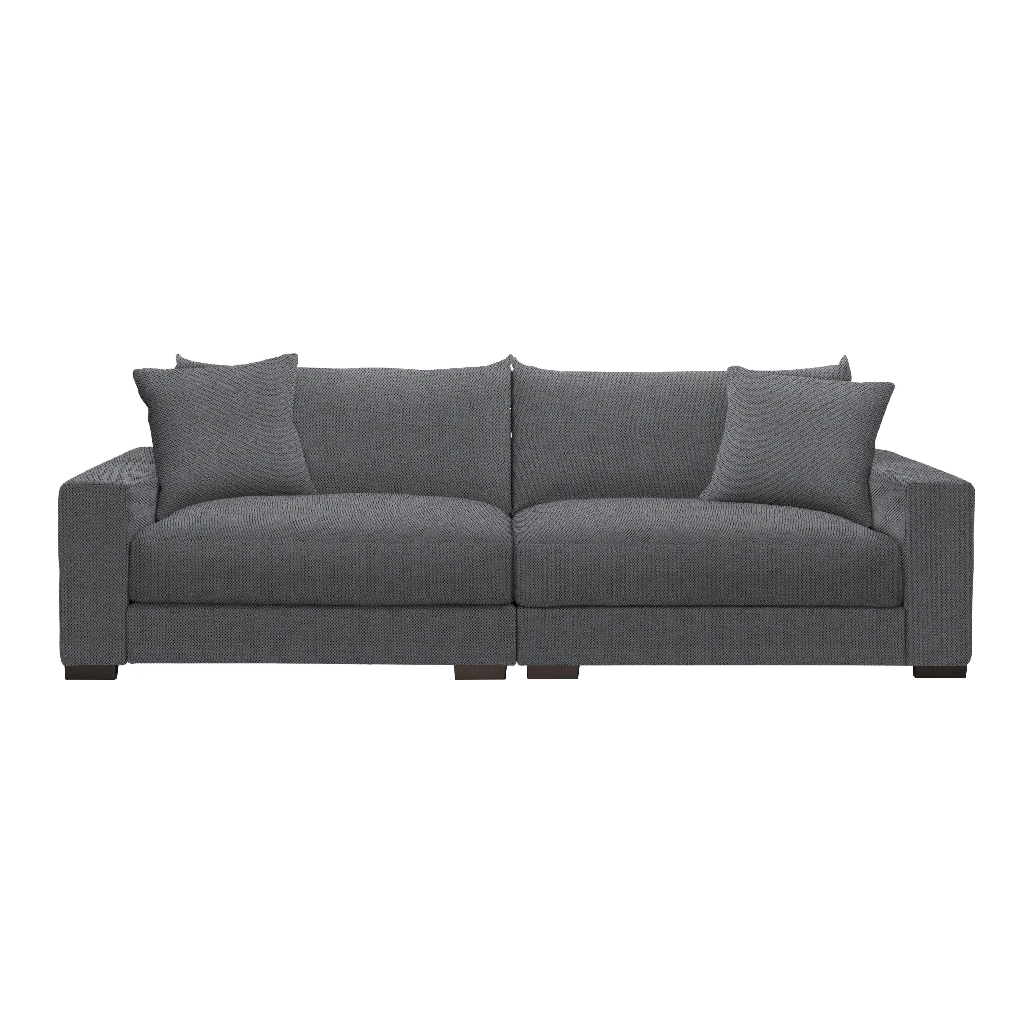 Mega pohovka PEDRO 1200, tmavě šedá - tmavě šedá, Moderní, kov/dřevo (261/83/124cm) - Mömax