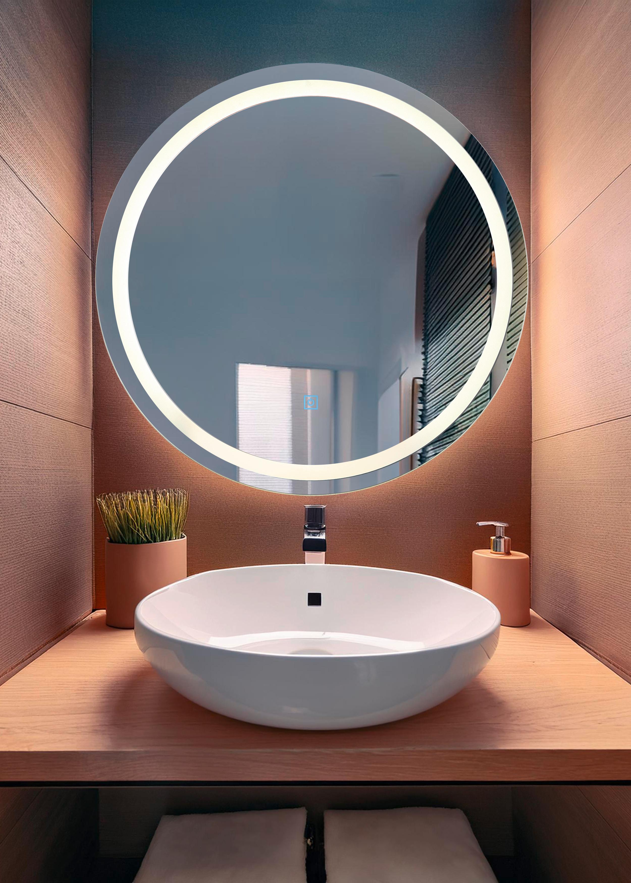 Leuchtspiegel 84033 - KONVENTIONELL, Glas/Kunststoff (55cm) - Globo