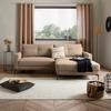 Ecksofa Mit Schlaffunktion & Bettkasten Bergamo Hellbraun - Hellbraun/Schwarz, MODERN, Textil (238/162cm) - Ondega