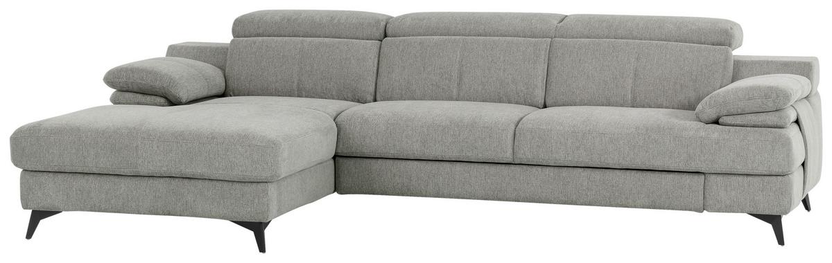 Ecksofa Titus Beige Chenille - Beige/Schwarz, Design, Textil (291/80-98/178cm) - Livetastic