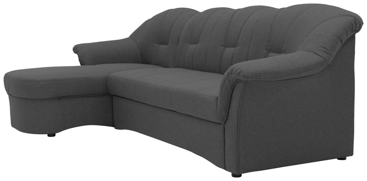 Ecksofa Papenburg Grau - Schwarz/Grau, KONVENTIONELL, Textil (142/233cm) - MID.YOU