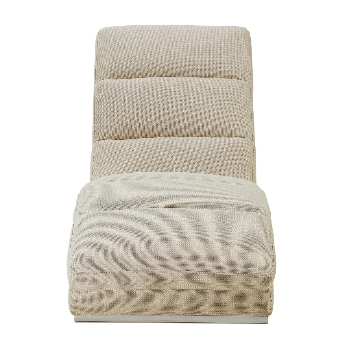 Relaxliege Chaiselongue, Beige B: 170 Cm - Chromfarben/Beige, MODERN, Textil (170/82/60cm) - Livetastic