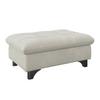 Hocker Gemini Elfenbeinfarbig, B: 108cm - Chromfarben/Elfenbein, KONVENTIONELL, Textil (108/46/108cm)