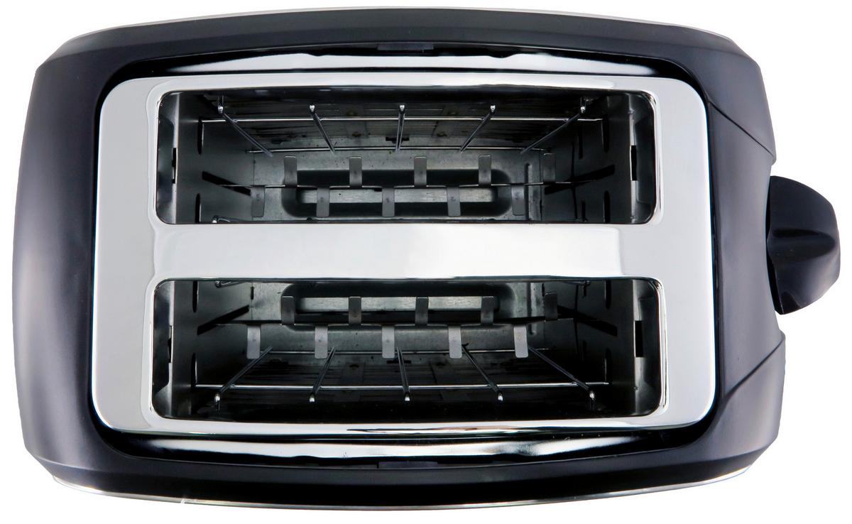Toaster Crispy Snack Mit 8 Bräunungsgraden - Schwarz, MODERN, Kunststoff (28,5/17/19,4cm) - Trisa Electronics