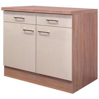 Kuchyňská spodní skříňka NEPAL US 100 - Sonoma dub/kašmírová, Moderní, kov/kompozitní dřevo (100/86/60cm) - MID.YOU