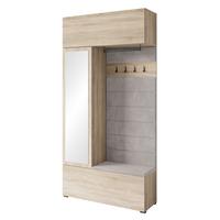 Garderobe Tejo Sonoma Eiche B: 115 cm - Sonoma Eiche, Design, Holzwerkstoff (115/231,9/37,5cm) - P & B