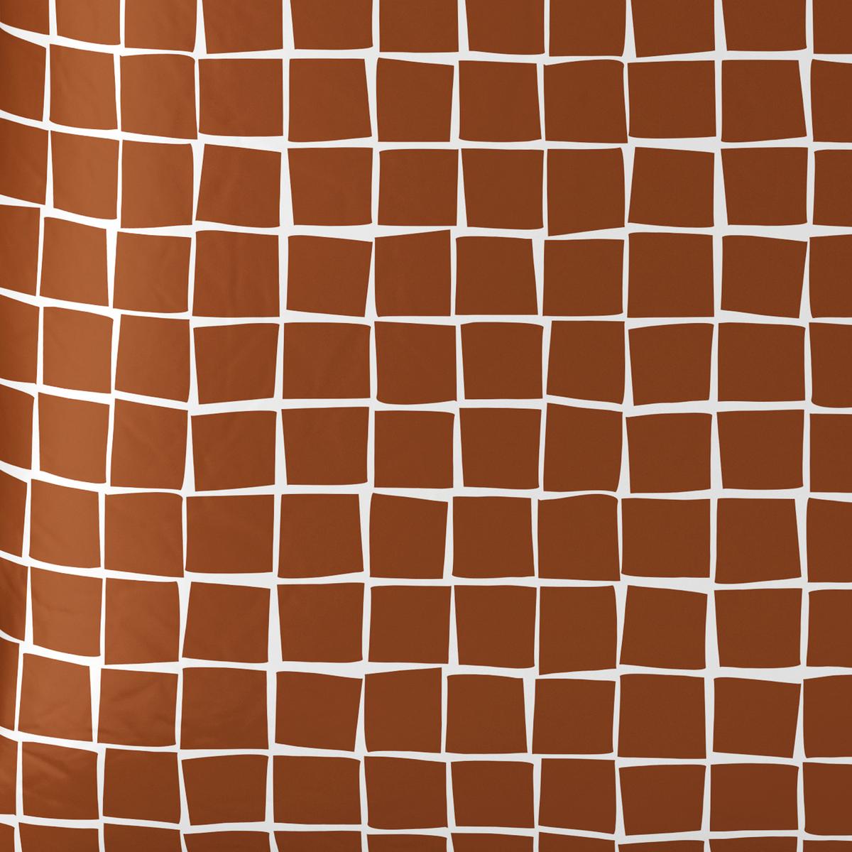 POVLEČENÍ Square, 140/200cm, hnědá - bílá/hnědá, Konvenční, textil (140/200cm) - Modern Living