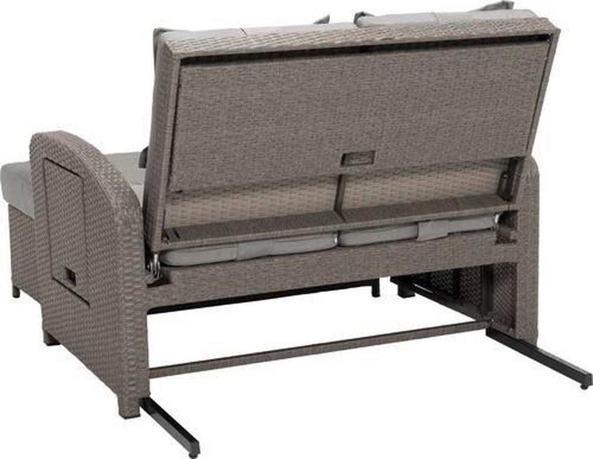 Lounge Kanapé Bahia - barna/szürke, Modern, műanyag/textil (117/95/74cm) - Greemotion