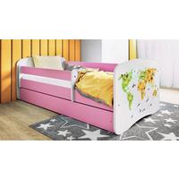 Kinder-/Juniorbett Babydreams inkl. Matratze 80x160 - Pink/Birkefarben, MODERN, Holz/Holzwerkstoff (80/160cm) - MID.YOU