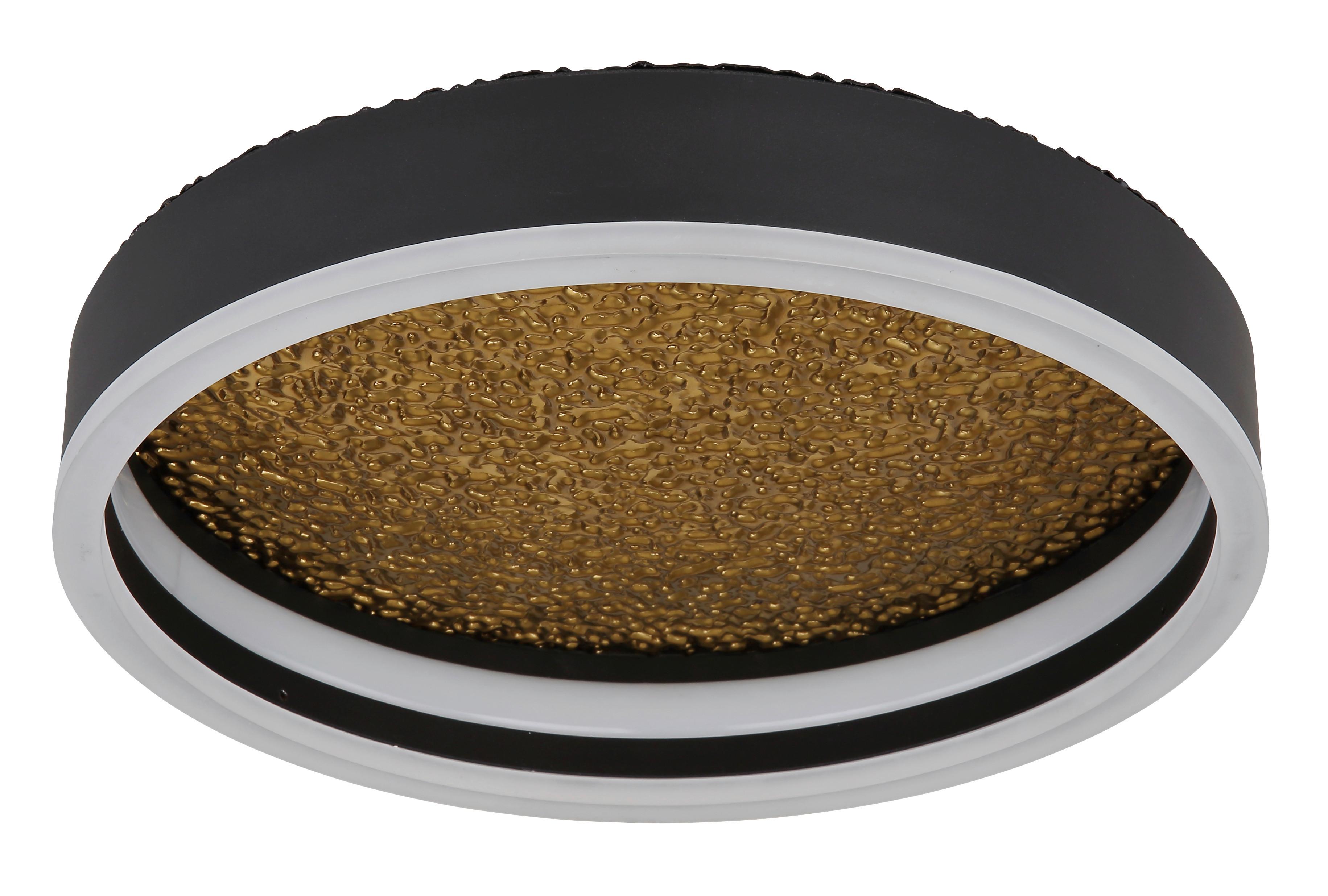 LED-Deckenleuchte 48460-24 - Goldfarben/Opal, Design, Kunststoff/Metall (30/7,5cm) - Globo