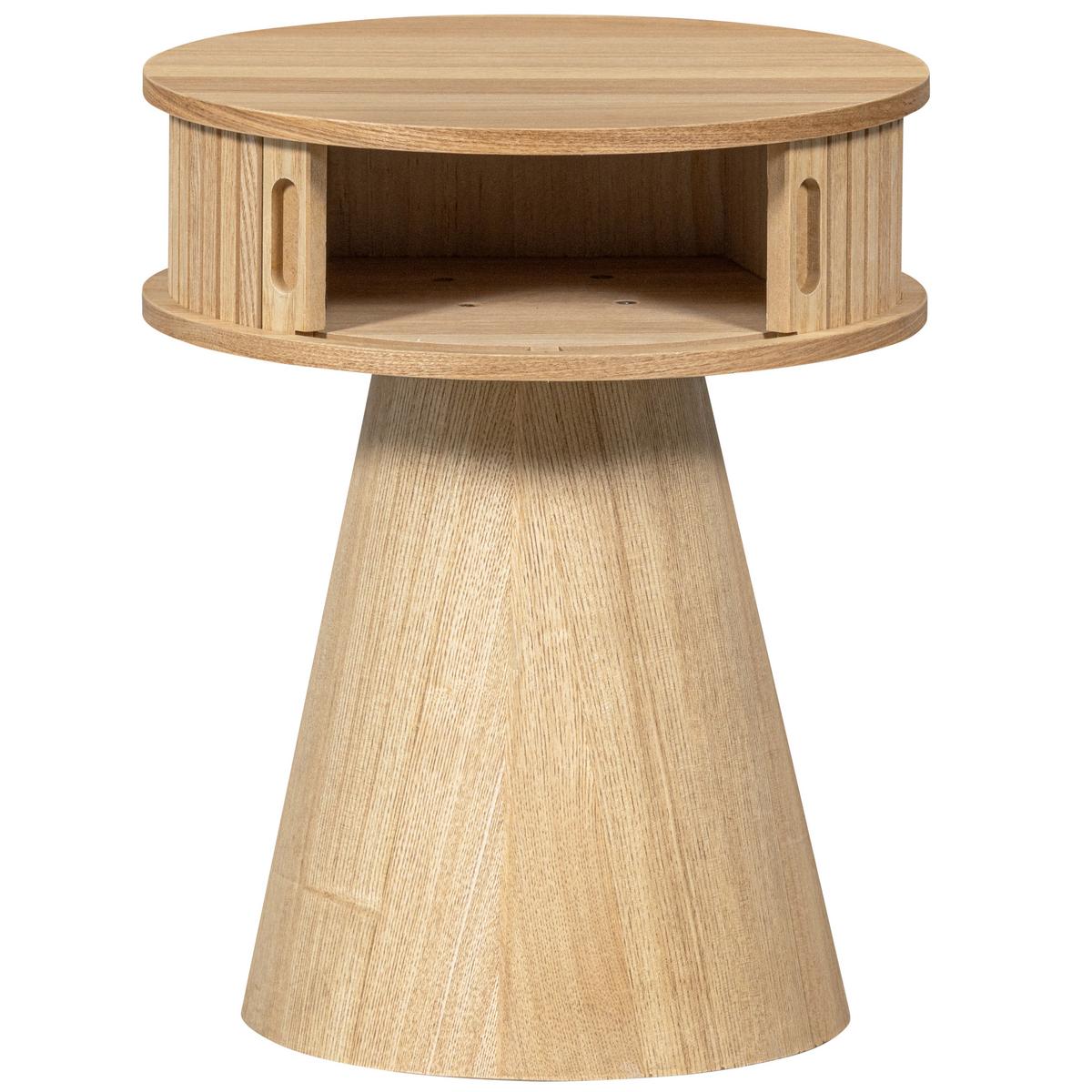 Nachttisch Karri, Naturfarben B: 38 Cm - Naturfarben, Design, Holz/Holzwerkstoff (38/38/46cm) - Livetastic