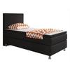 Boxspringbett Mit Topper 90x200 Cm Berlin F - Silberfarben/Schwarz, KONVENTIONELL, Textil (90/200cm) - MID.YOU