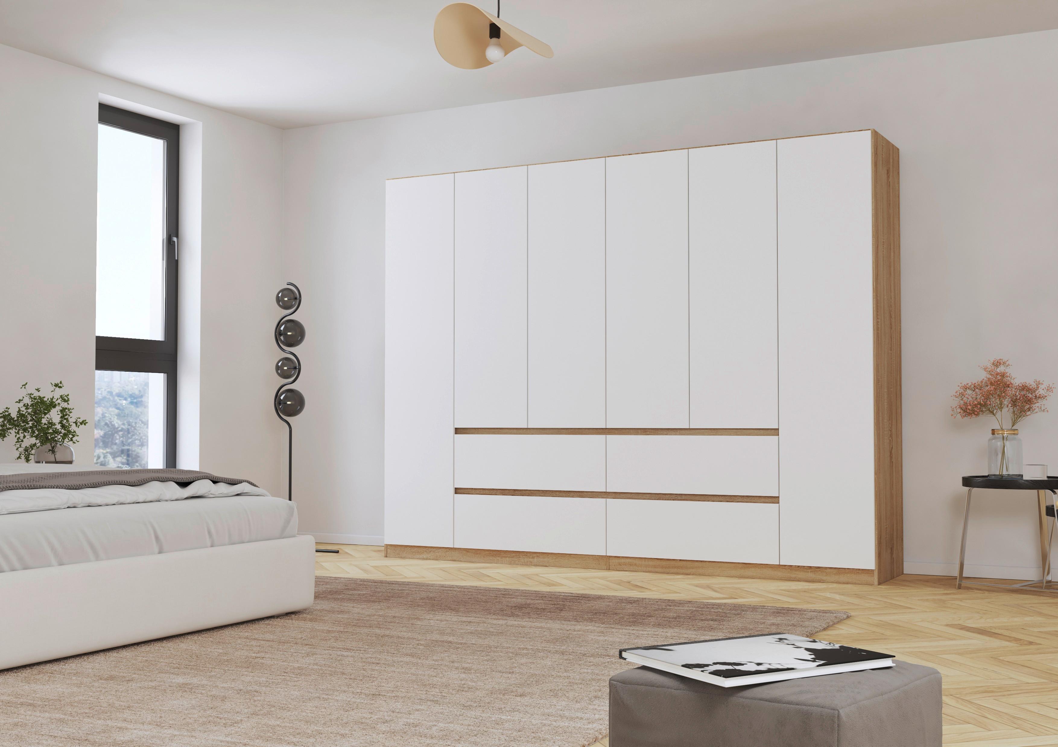 Drehtürenschrank Mainz Eichefarben Mainz B: 271 cm - Eichefarben/Weiß, Basics, Holzwerkstoff (271/210/54cm) - Rauch Möbel