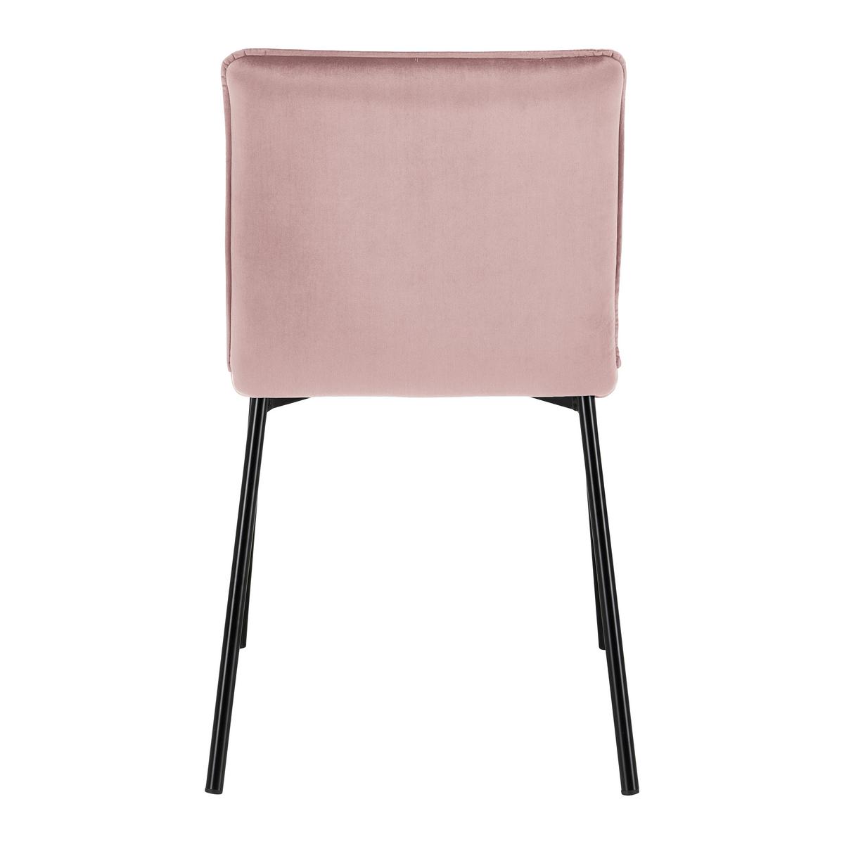 Židle DARLA růžová - růžová/černá, Moderní, kov/dřevo (49/81/55cm) - Bessagi Home