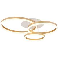 LED-DECKENLEUCHTE CHRISTIAN - Champagner/Opal, Basics, Kunststoff/Metall (77,5/58,5/17,5cm)