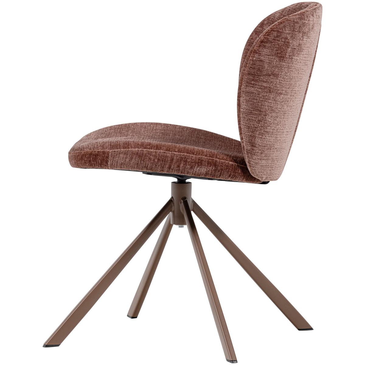 STUHL-SET Femke Braun B: 58cm - Braun, MODERN, Textil/Metall (58/80/65cm) - Livetastic