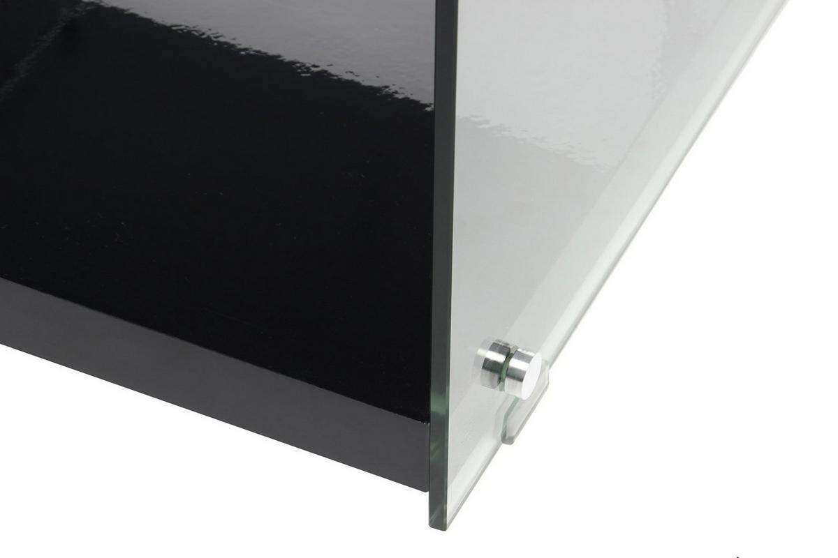 Beistelltisch Elementary Schwarz L: 120 Cm - Schwarz, Design, Glas/Holz (120/45/60cm) - Kayoom