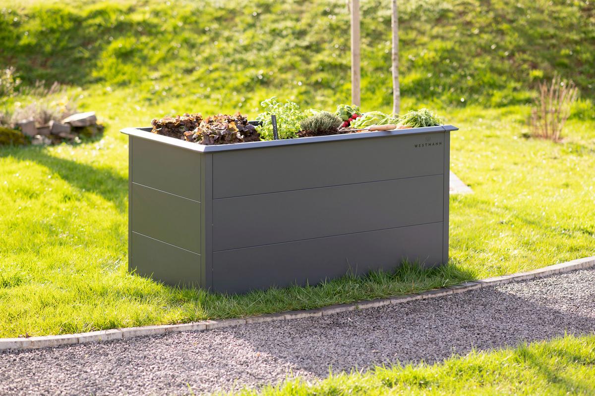 Hochbeet Primus L - Anthrazit, KONVENTIONELL, Metall (75/150/77cm)