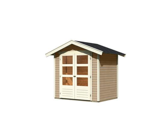 Gartenhaus Sandbeige 203x230x155cm - Sandfarben, MODERN, Holz (203/230/155cm) - Karibu Gartenhaus Sandbeige 203x230x155cm - Sandfarben, MODERN, Holz (203/230/155cm) - Karibu