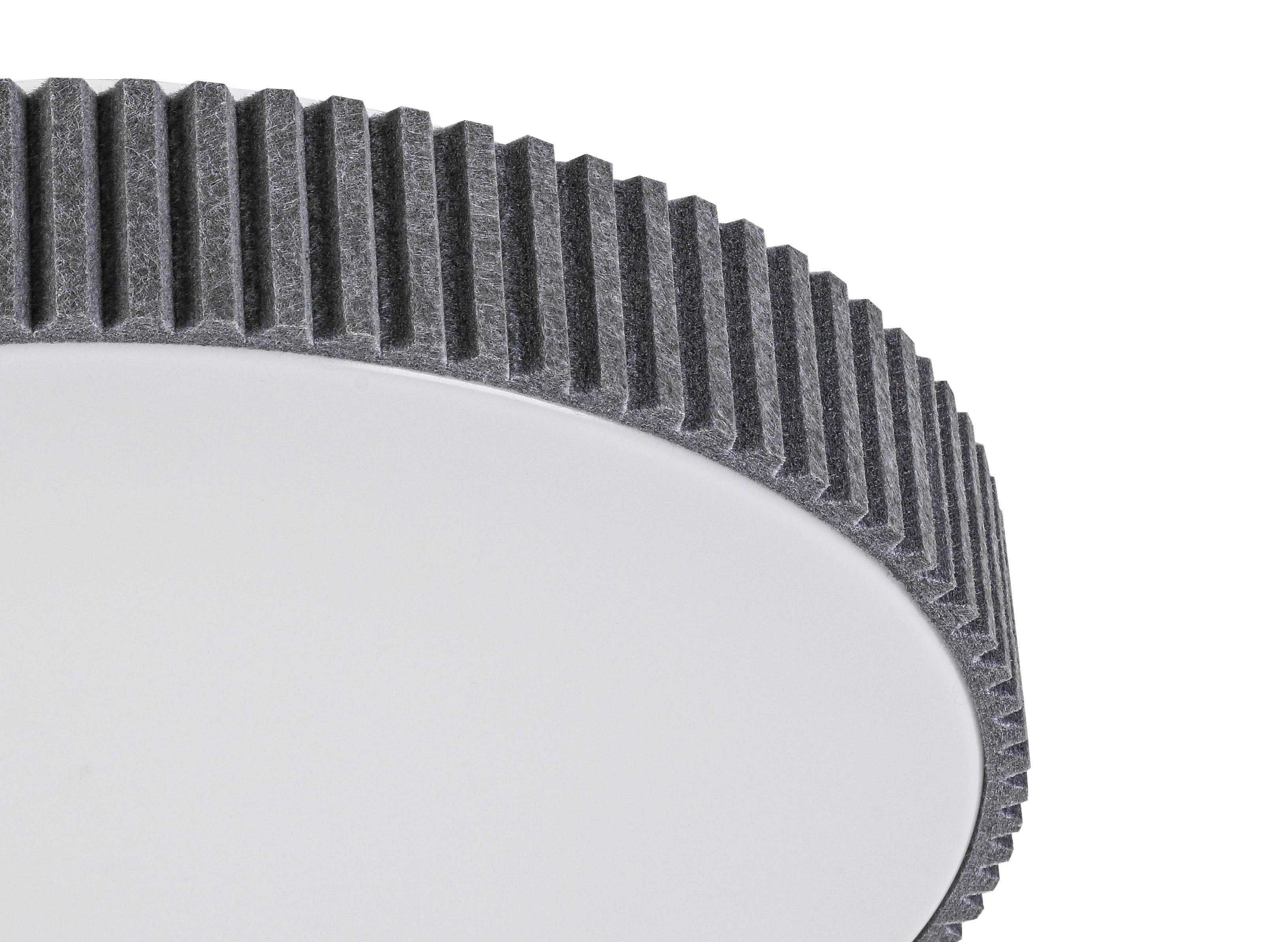 STROPNÍ LED SVÍTIDLO FILZI - šedá/bílá, Moderní, kov/textil (40/8,5cm) - Mömax