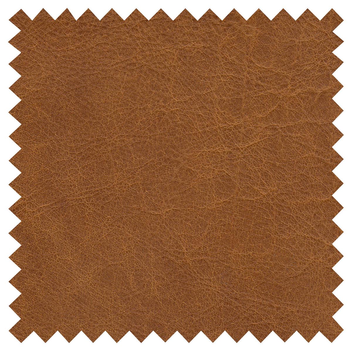Ecksofa Berlin Cognac S: 172 cm - Cognac/Schwarz, Design, Leder (172/313cm) - Livetastic