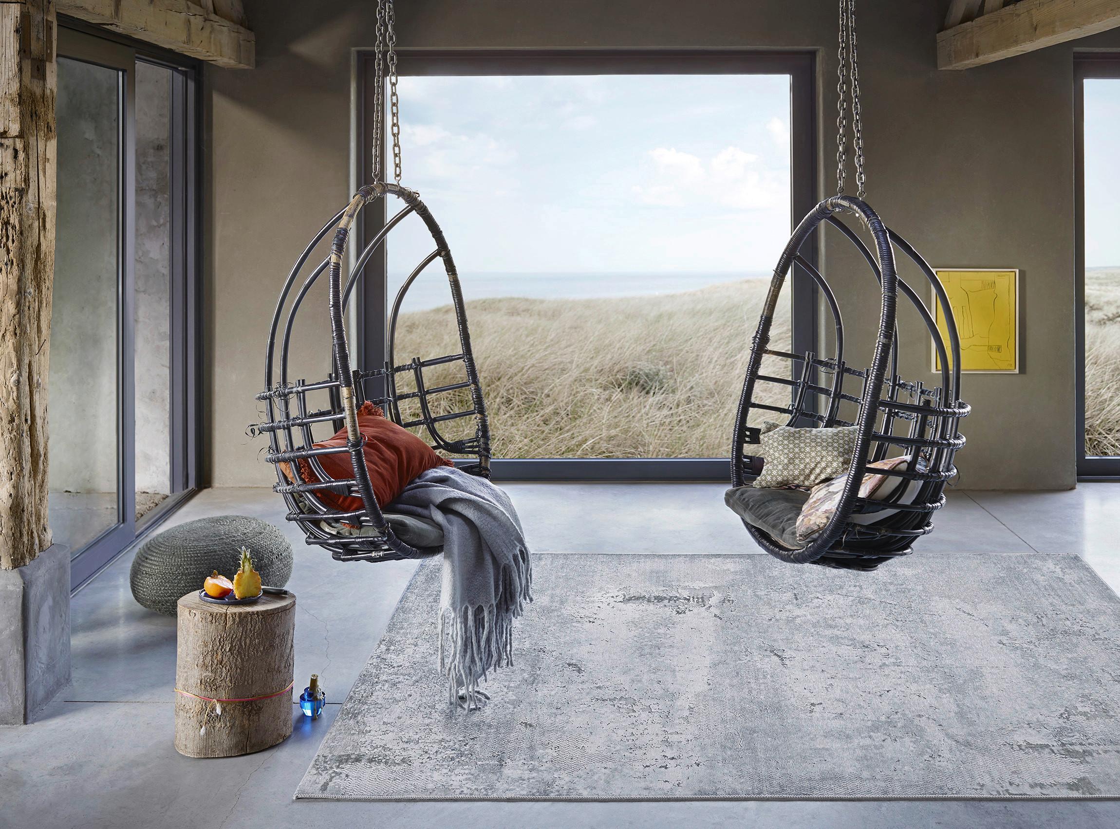 Webteppich Grau Radiate 80x150 cm - Grau, Design, Textil (80/150cm) - WECON HOME