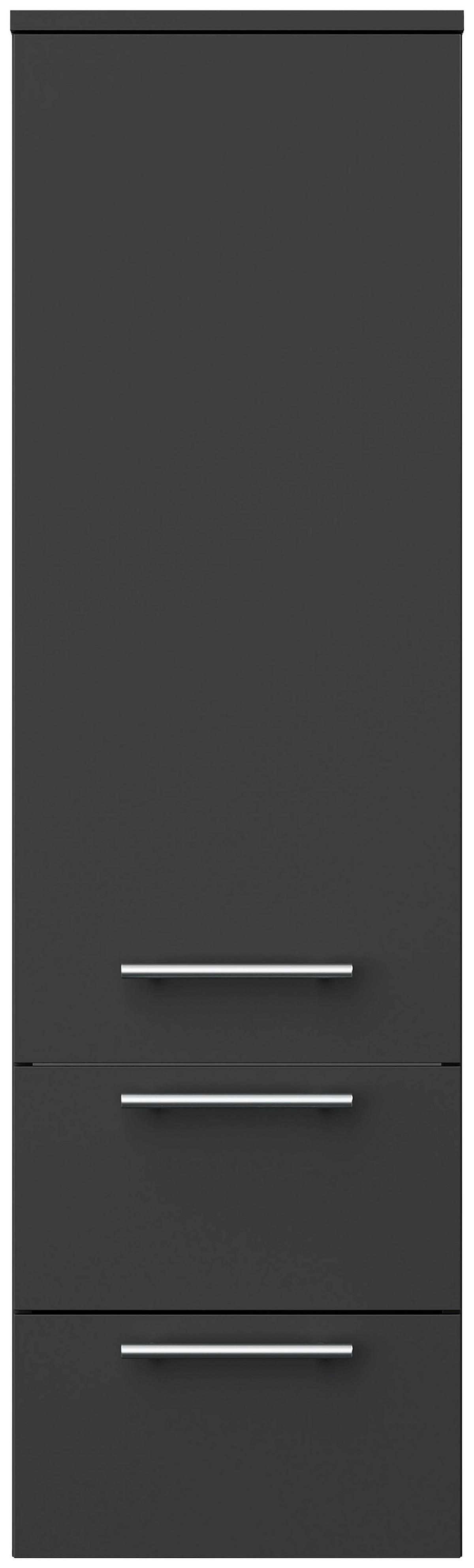 MIDISCHRANK Graphitfarben B: 35,2cm - Graphitfarben, Basics, Glas/Holzwerkstoff (35,2/120/35,8cm) - MID.YOU