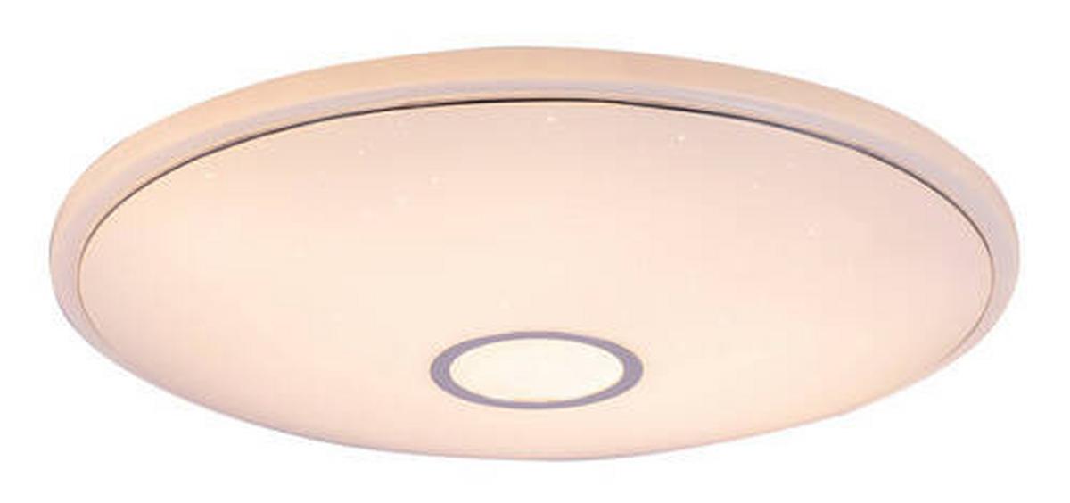 LED-Deckenleuchte Opal Weiß D: 68 cm - Opal/Weiß, Basics, Kunststoff/Metall (68/10cm) - Globo