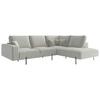 Ecksofa Celaya Creme - Creme/Schwarz, Design, Textil (296/223cm) - Livetastic