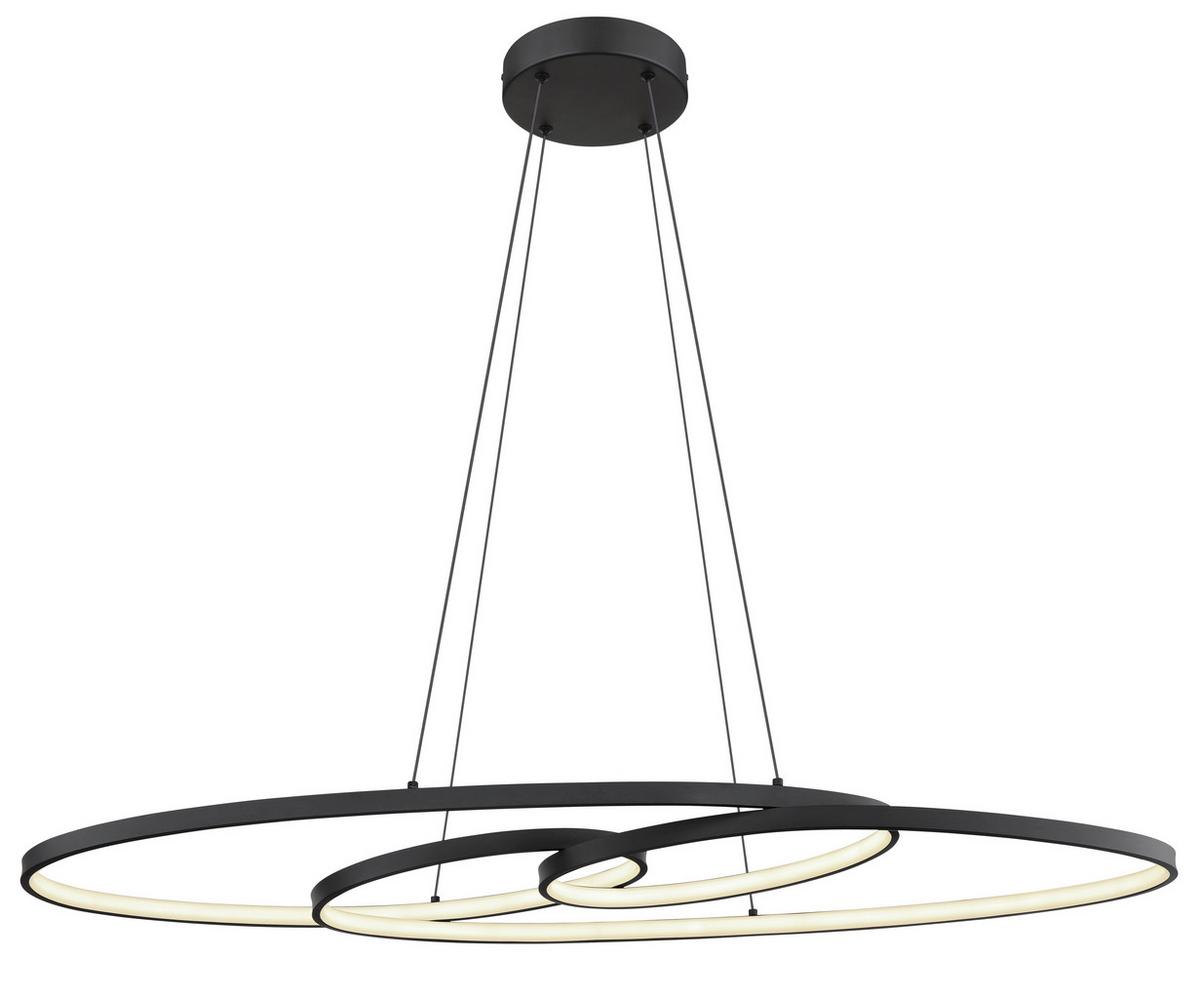 Led Függőlámpa 67177-40 Spira - fekete/fehér, Design, műanyag/fém (100/36/122cm) - Globo