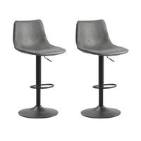 BARHOCKER-SET Glenn Anthrazit B: 45cm - Anthrazit/Schwarz, Basics, Textil/Metall (45/90/52cm) - MID.YOU