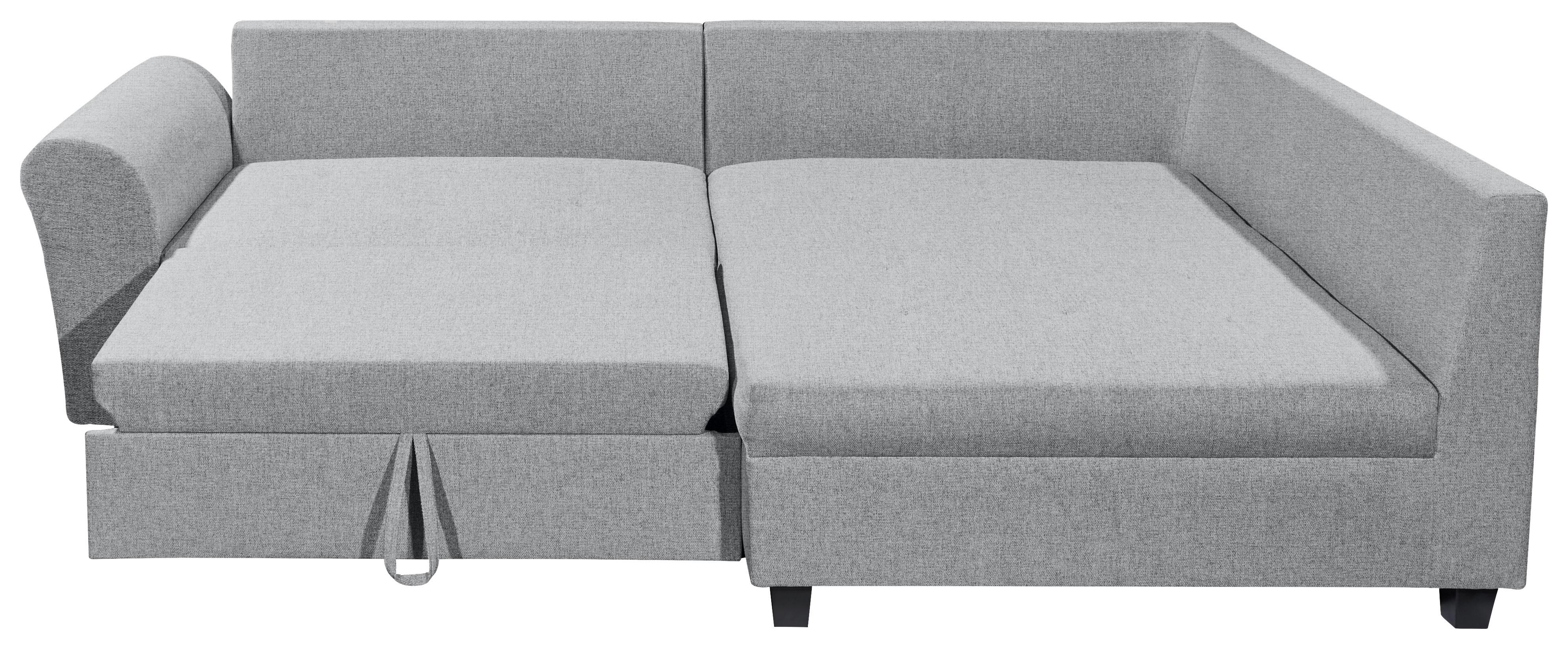 Ecksofa Liz Grau S: 252x175 Cm - Schwarz/Grau, MODERN, Textil (252/175cm) - Livetastic