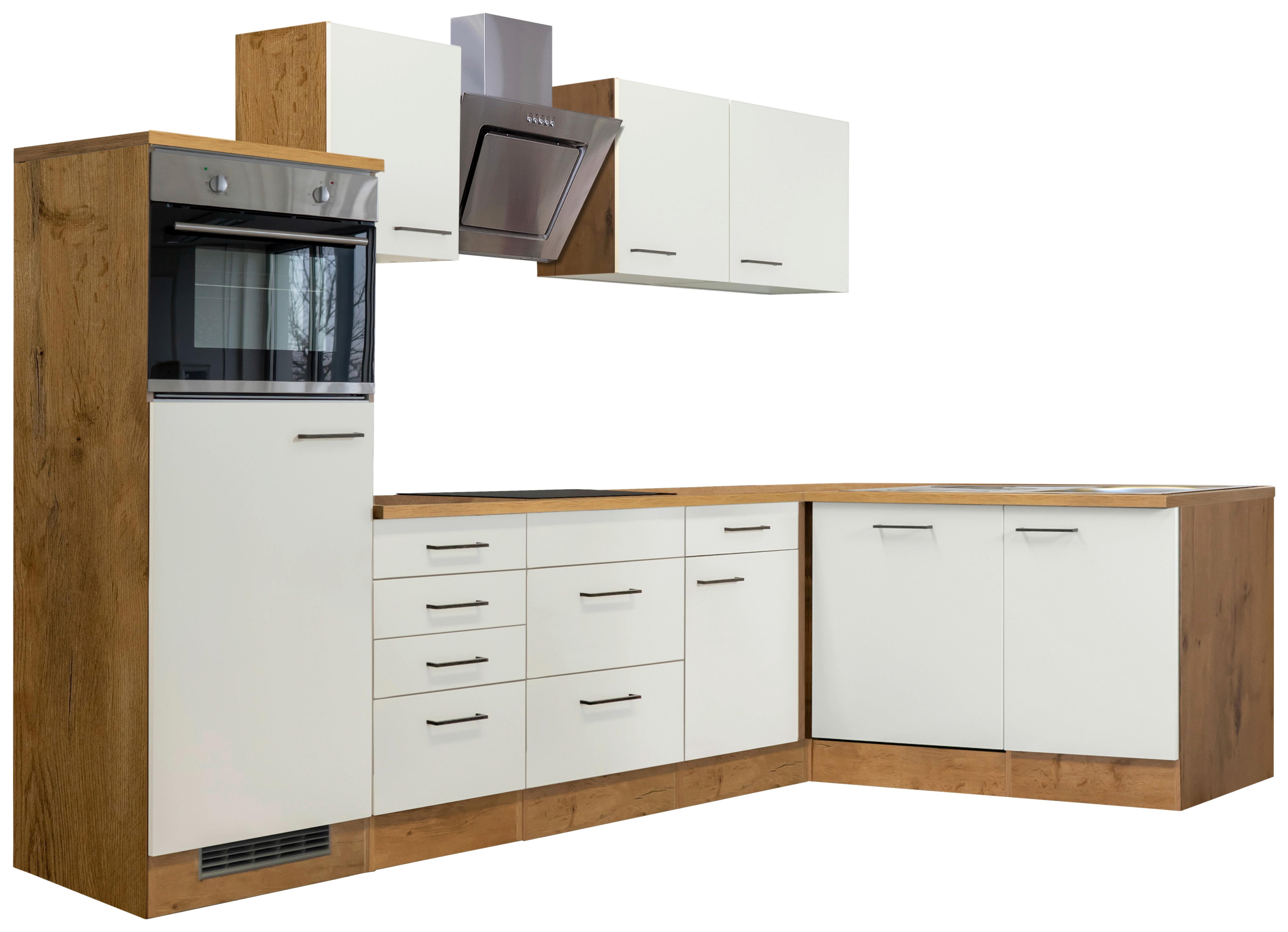 Eckküche Avila Eichefarben S: 280x170 cm - Eichefarben/Magnolie, MODERN, Holzwerkstoff (280/170cm) - FlexWell