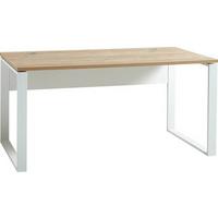 Schreibtisch B 79cm H 75cm Gw-Lioni Eiche Dekor - Eichefarben/Weiß, Design, Holzwerkstoff/Metall (158/79/75cm) - Germania