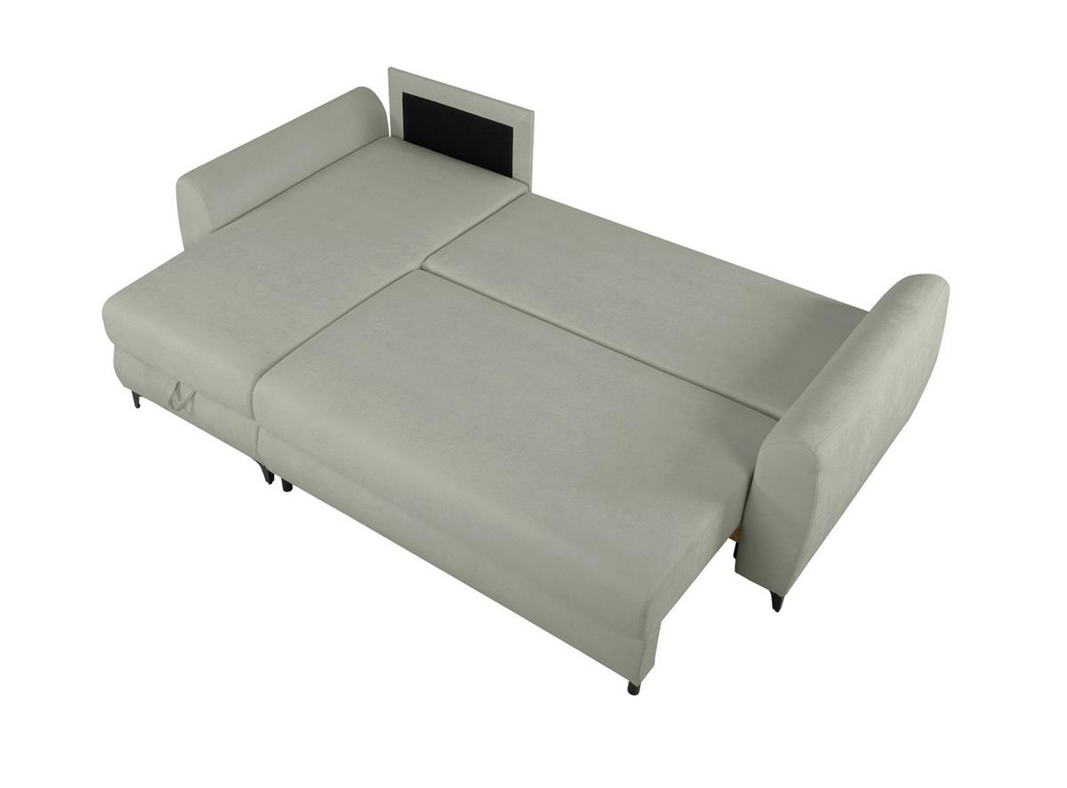 Ecksofa Moli, Grau S: 236x148 cm - Schwarz/Grau, Design, Textil (236/148cm) - MID.YOU