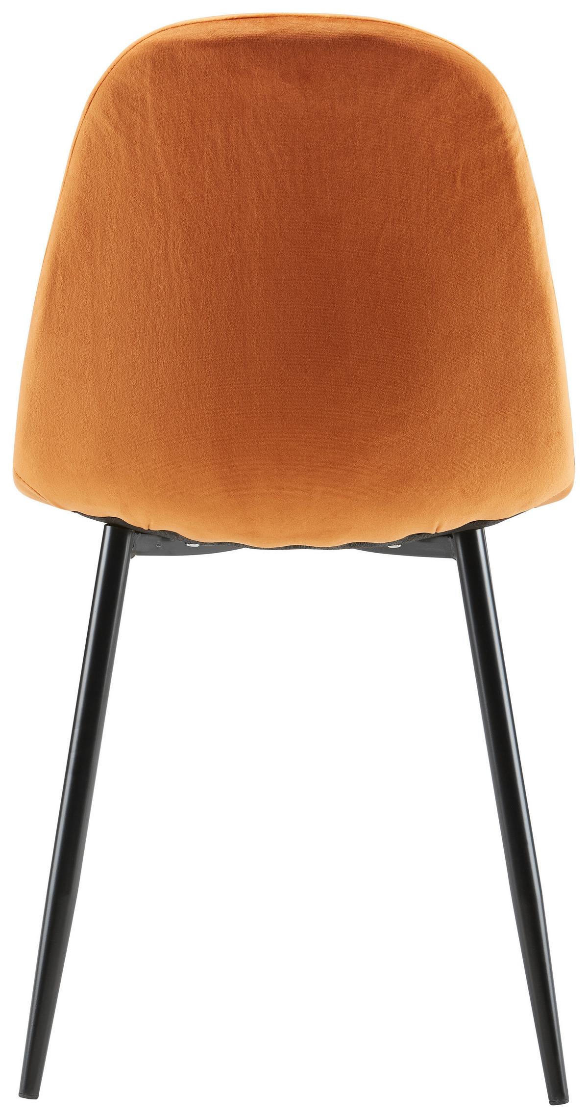 Stolička Lio - čierna/hrdzavá, Modern, kov/drevo (43/86/55cm) - Modern Living