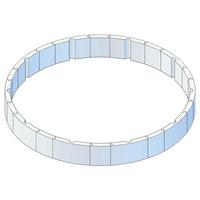 Wand-Isolationsset Protector T60 Rund Ø 550 cm - Weiß, Basics, Kunststoff (550cm)