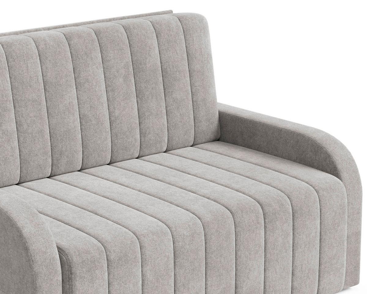 Schlafsofa Alaska Grau, B: 141 cm - Schwarz/Grau, Design, Textil (141/90/104cm) - MID.YOU