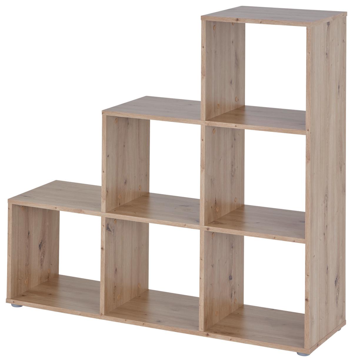 Térelválasztó Pisa - tölgyfa színű, Modern, faalapú anyag (112/113/35cm)