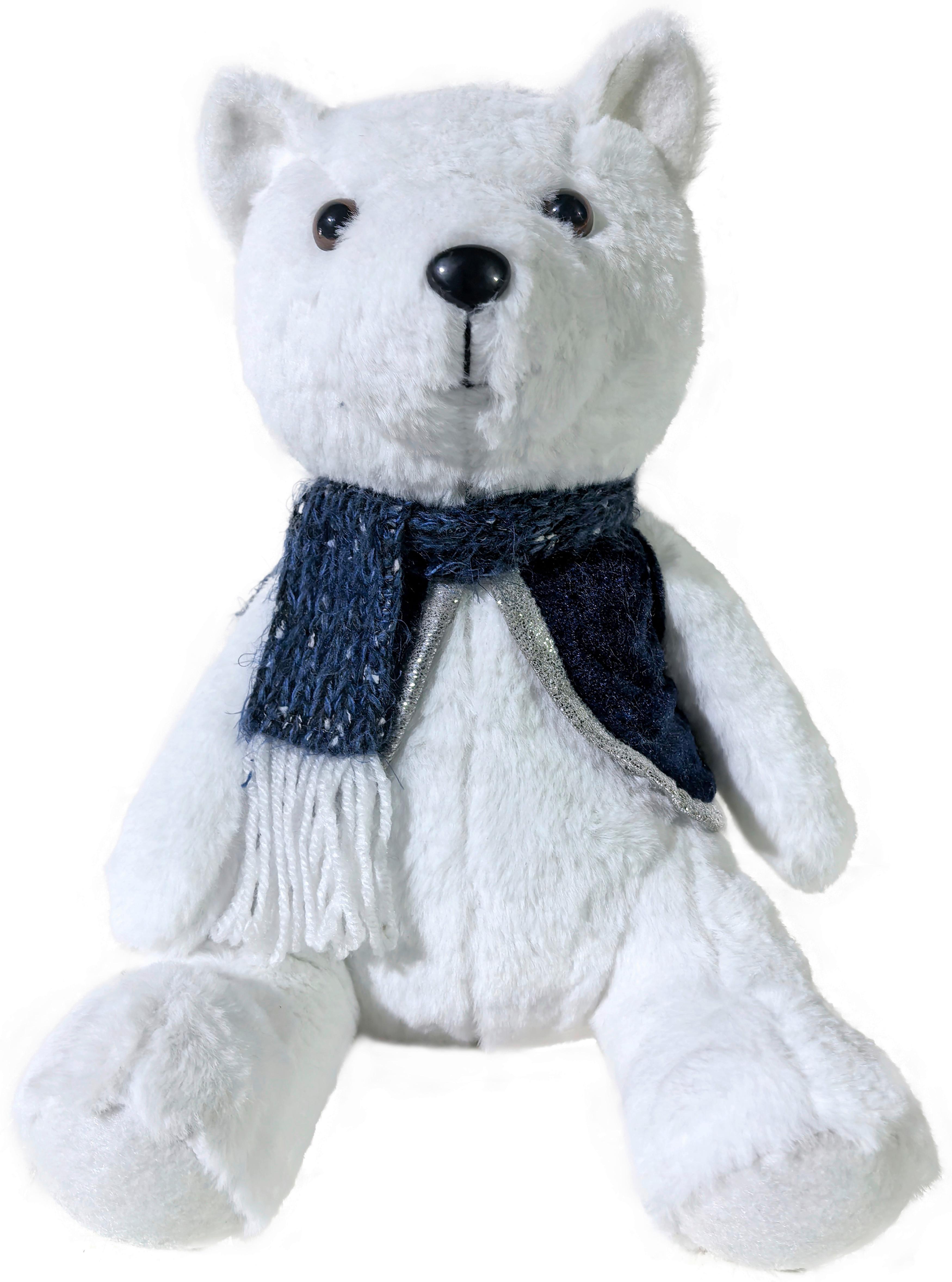Dekobär Fred - Blau/Schwarz, KONVENTIONELL, Kunststoff/Textil (22/22/30.5cm) - Luca Bessoni