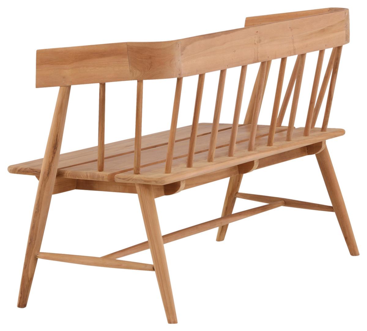Gartenbank Teakholz 2-Sitzer Split - Teakfarben, KONVENTIONELL, Holz (58/85/132cm) - Gardenson