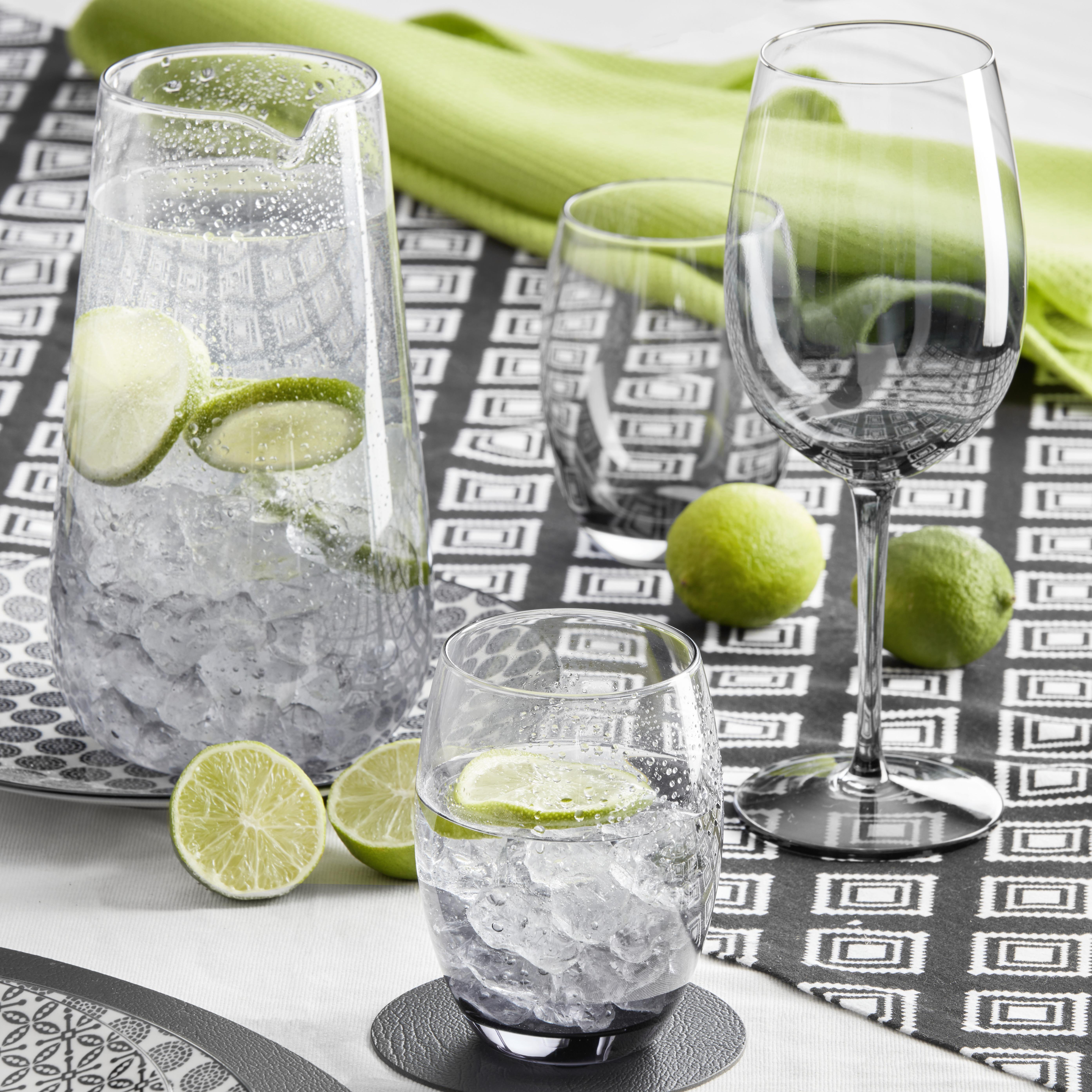Karafa Lime Affaire - čierna/číre, Štýlový, sklo (20cm) - Premium Living