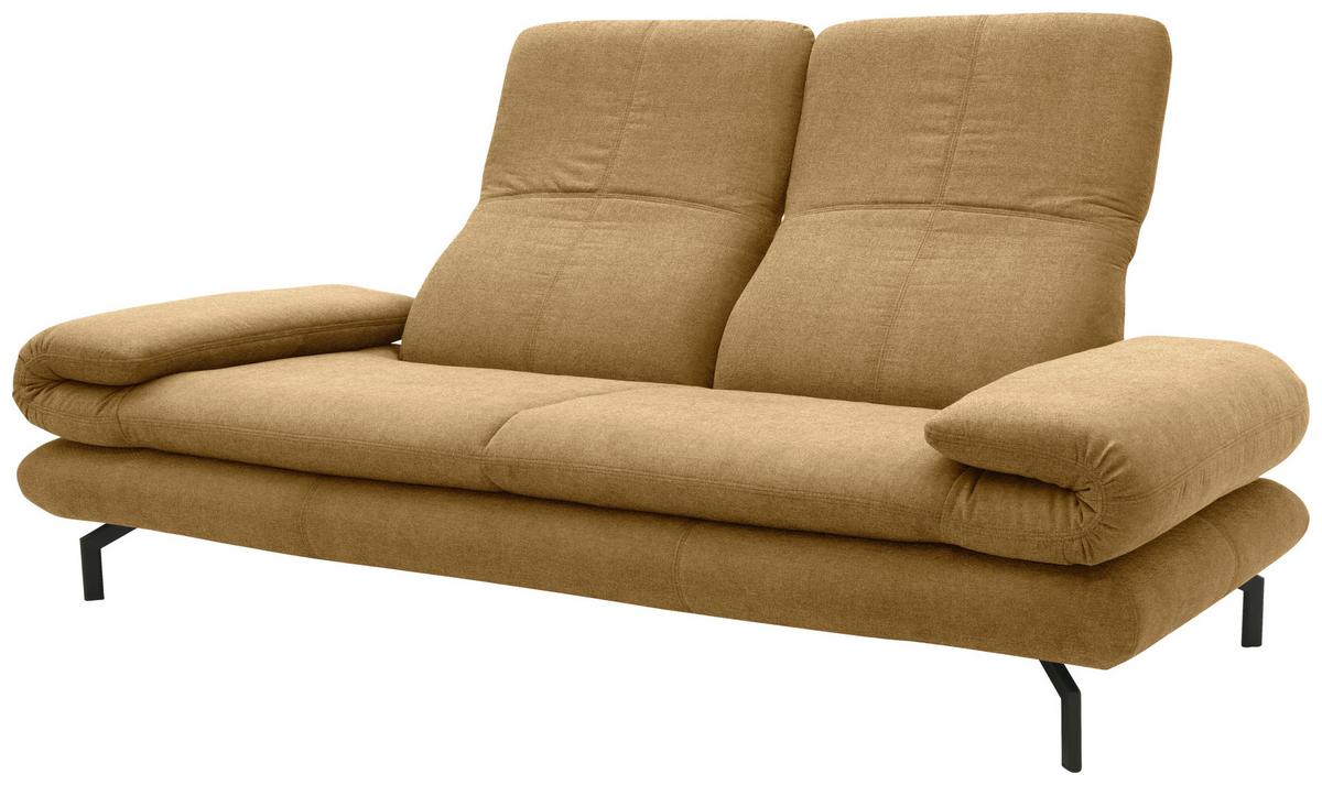 2-sitzer-sofa Looks Xiii Messingfarben - Messingfarben/Schwarz, Design, Textil (204 (264)/83 (110)/98cm) - LOOKS by W.Joop