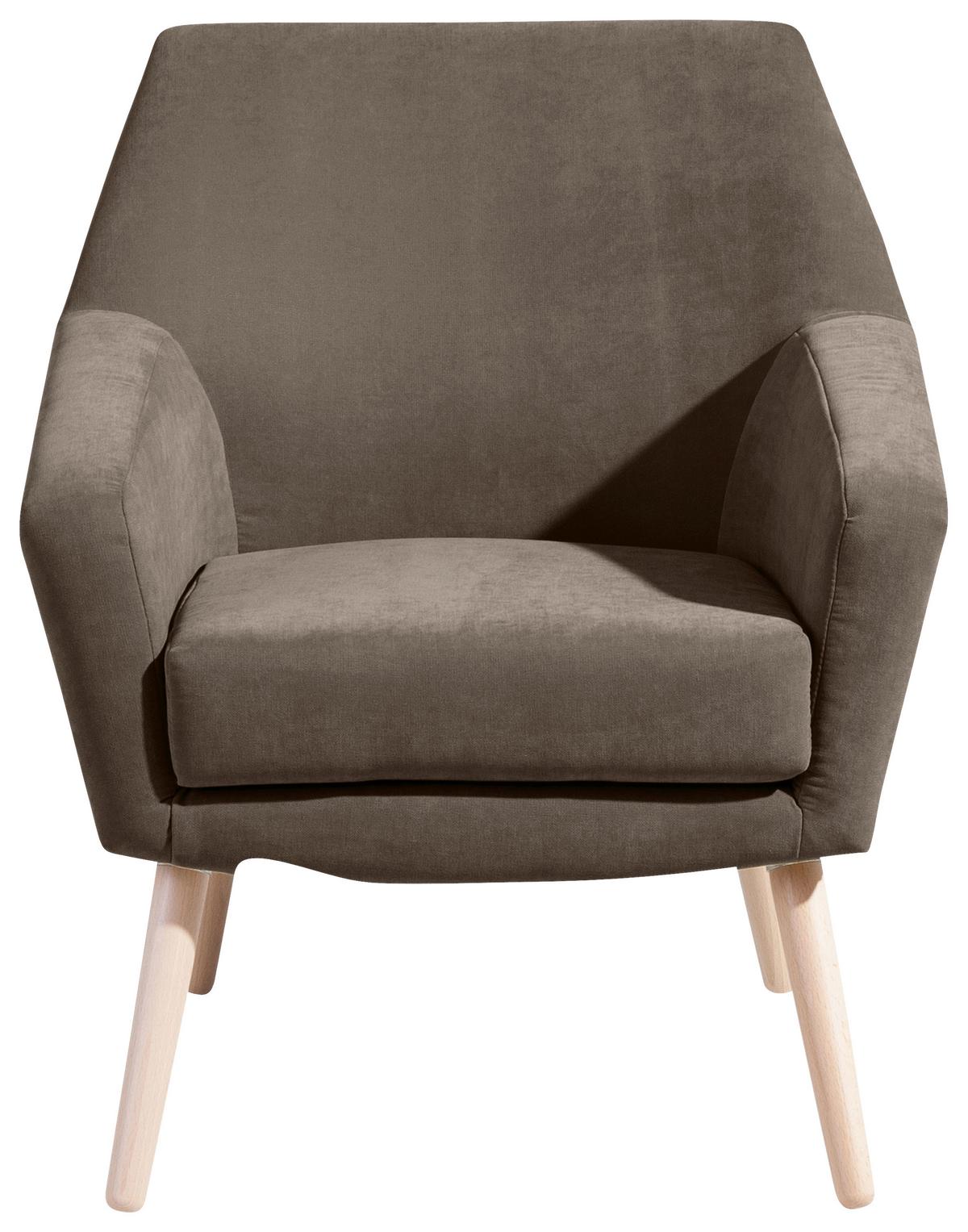 Polstersessel Mit Armlehnen Alegro Velours Sahara - Buchefarben/Sahara, Design, Textil (67/81/71cm) - Max Winzer