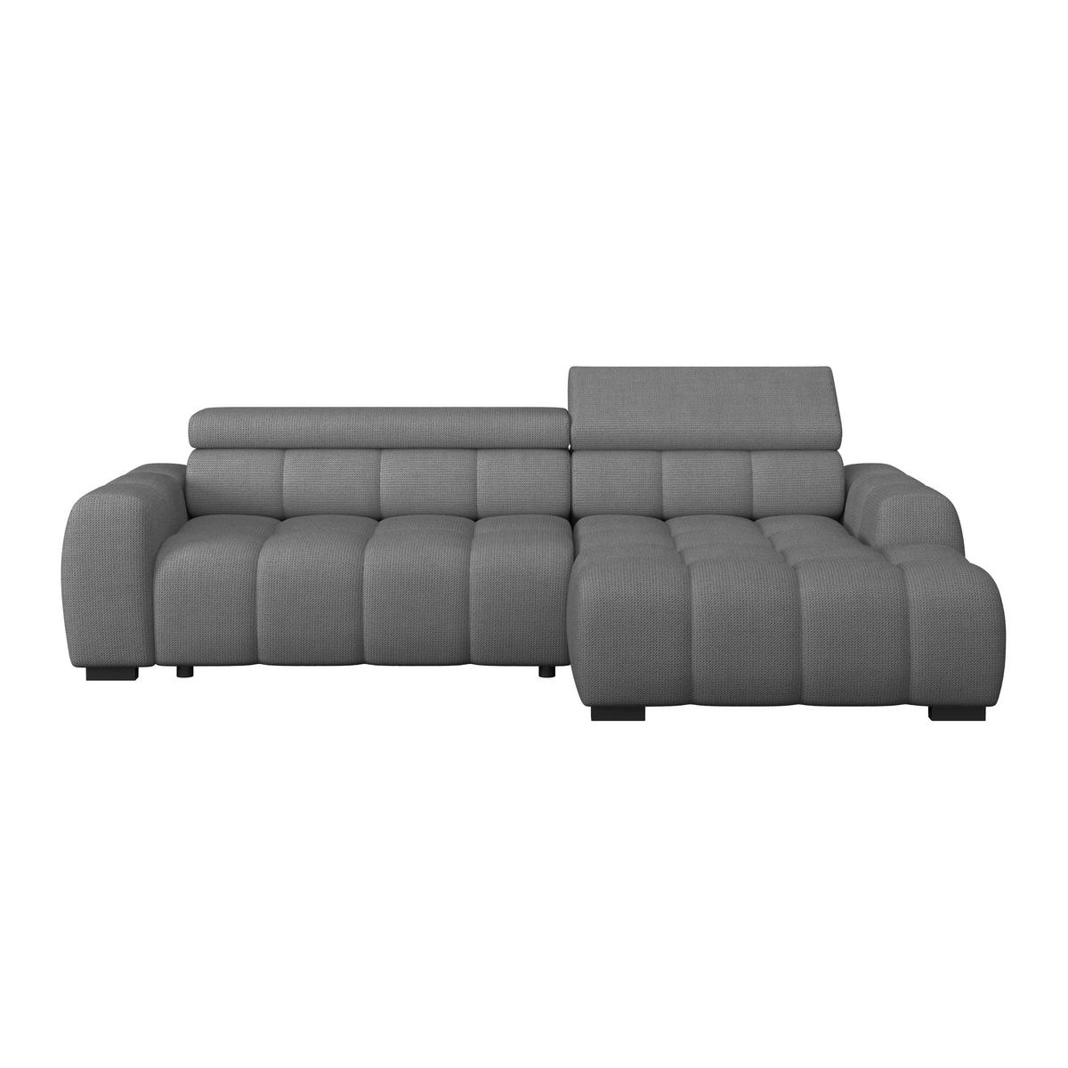 Ecksofa Fargo S Anthrazit, B: 285 Cm - Anthrazit/Schwarz, Trend, Textil (285/168cm)