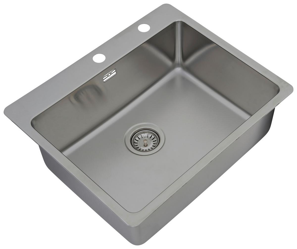 Spüle Respekta Inox Edelstahl Bxt: 60x50 cm - Edelstahlfarben, Trend, Metall (60/22,8/50cm) - Respekta