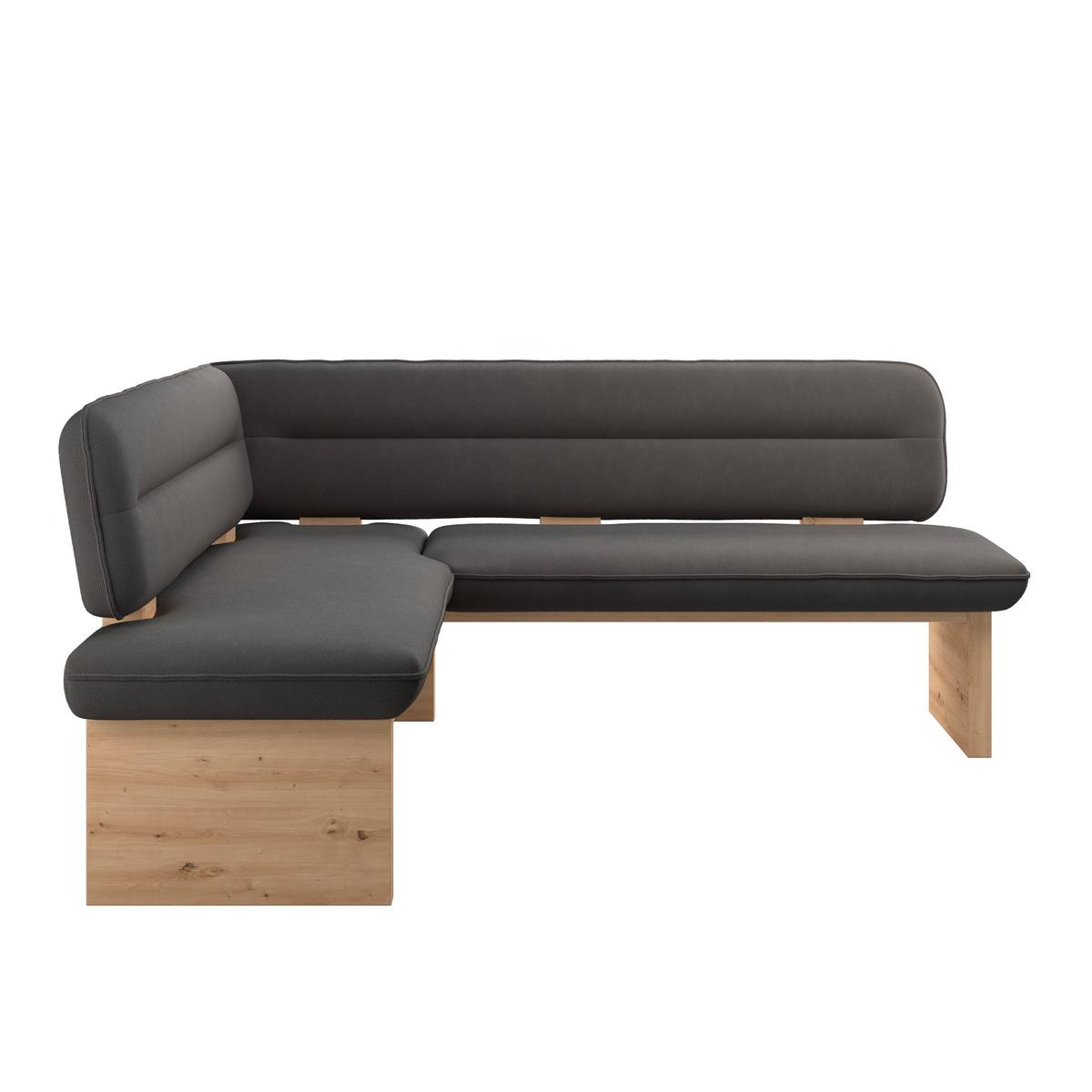 Eckbank Beluna Ii Webstoff Anthrazit, B: 170cm - Eichefarben/Anthrazit, KONVENTIONELL, Holz/Textil (170/192cm) - James Wood