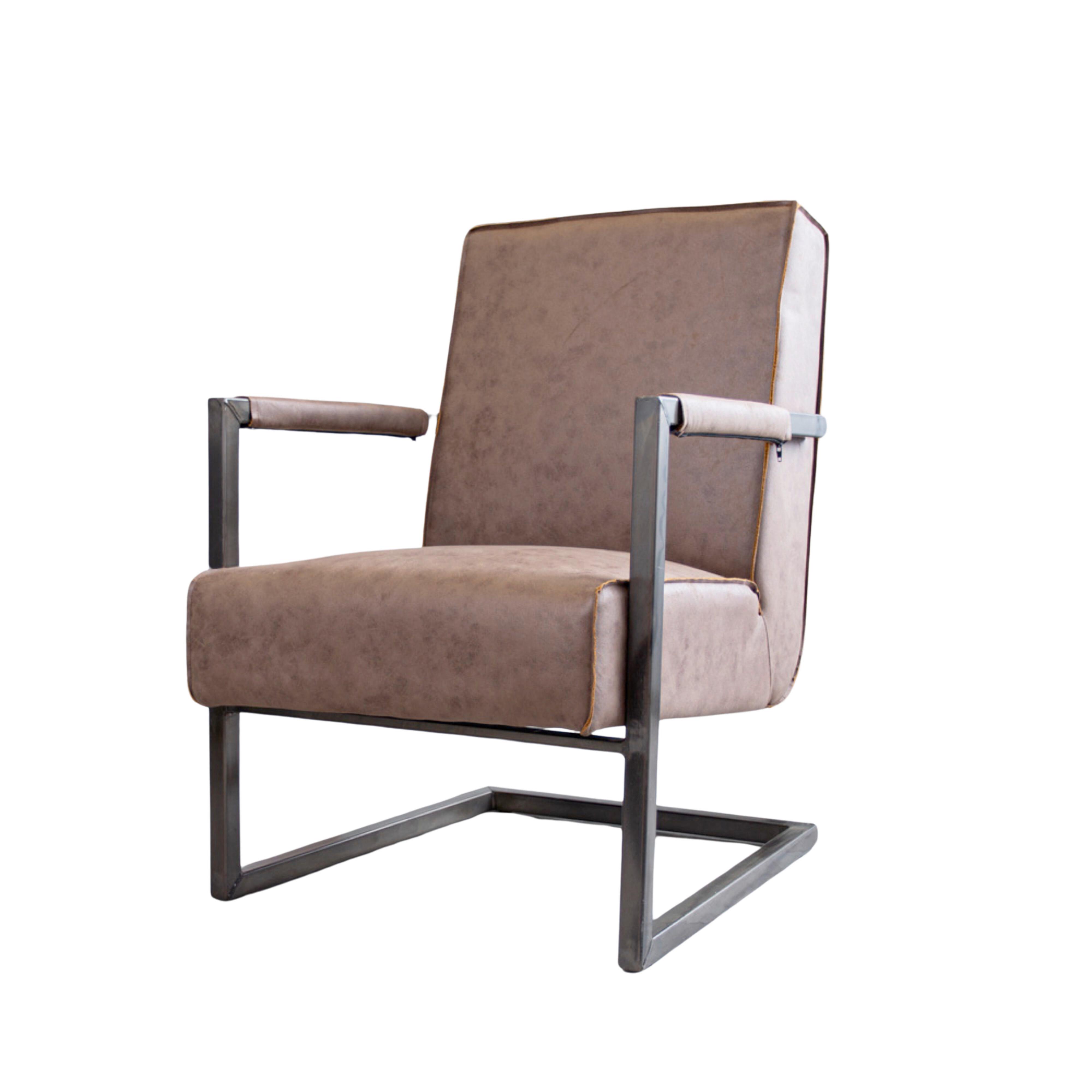 SESSEL Tyler, Taupe, B: 62 cm - Taupe/Schwarz, MODERN, Textil (62/84/70cm) - MID.YOU